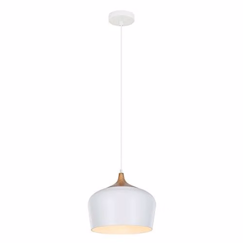 Netlighting Modern White Dome Hanging Pendant Light with E27 Socket