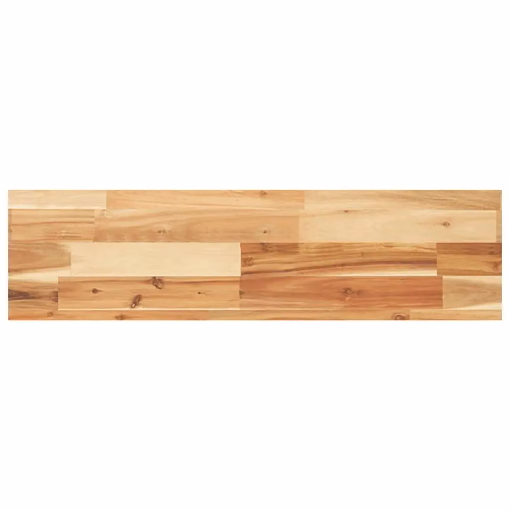 Berkfield Home Floating Wall Mounted Acacia Wood Shelf in Brown, W/D/H: 80 x 20 x 4 cm