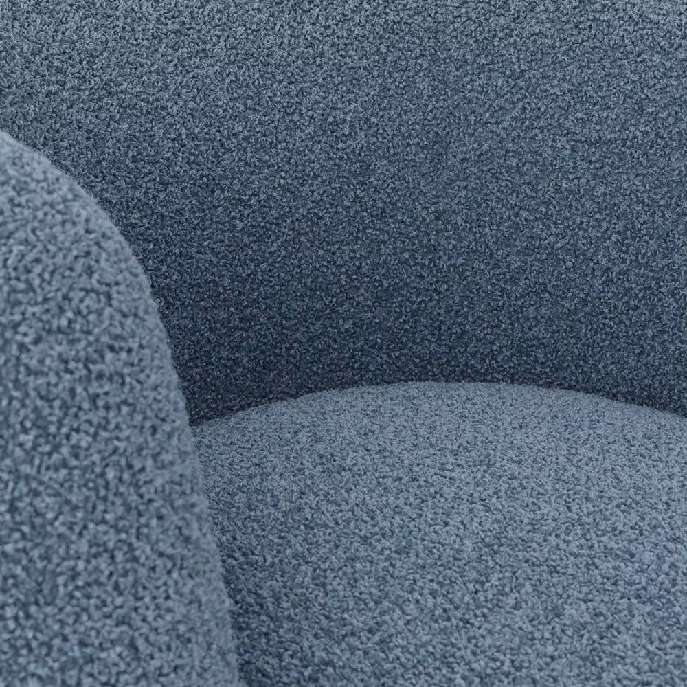 Lemon Pavilion Furniture Clay Indoor Tub Chair in Blue Sherpa Fabric, W82 x D79.5 x H72 cm – 3
