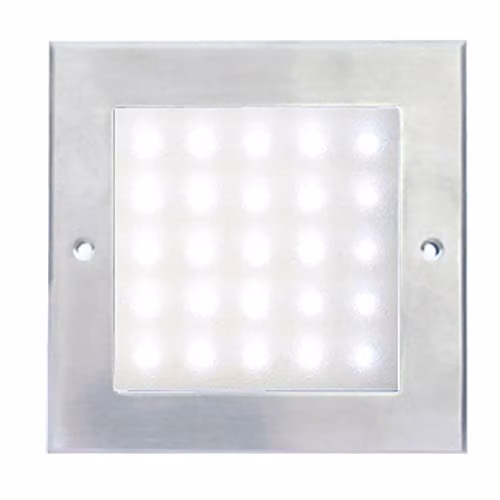Netlighting Linea Verdace Square Recessed Outdoor Floor and Decking Light in Grey Stainless Steel with IP67 Rating