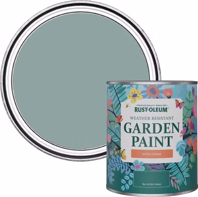 Rust-Oleum Water-Based Garden Paint in Satin Finish, Blue, 0.75 l