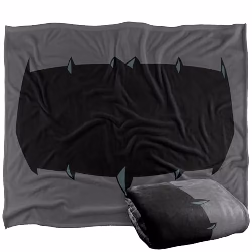 Warner Bros. Batman Absolute Logo Super Soft Silky Touch Fleece Throw Blanket, Multicolour, W: 152.4 cm x L: 127.0 cm