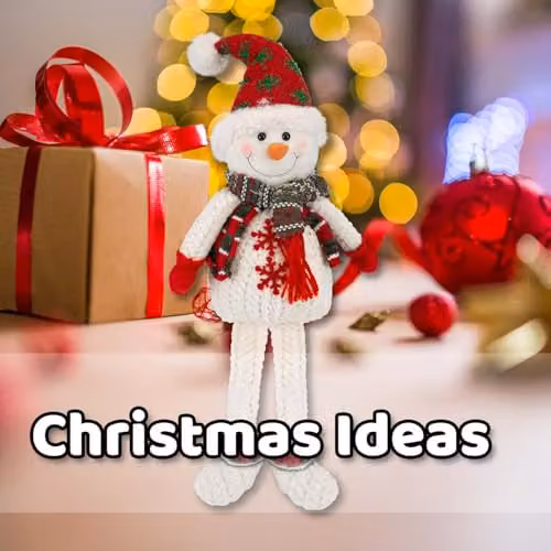 VFM e-Store Christmas Freestanding Snowman Decoration in White and Green, H 51.5 cm x W 23.5 cm – 4