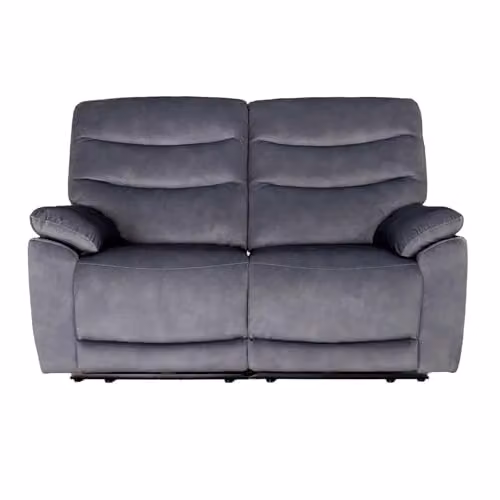 Furnishings For Less UK Tilly 2 Seater Electric Power Recliner Sofa in Charcoal Fabric with USB Charging Ports