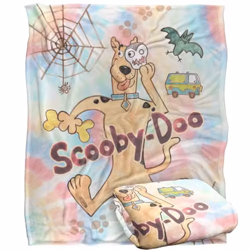 LOGOVISION Scooby Doo Super Soft Microfibre Fleece Throw Blanket, Multicolour and White, W/D/H: 152 x 127 cm