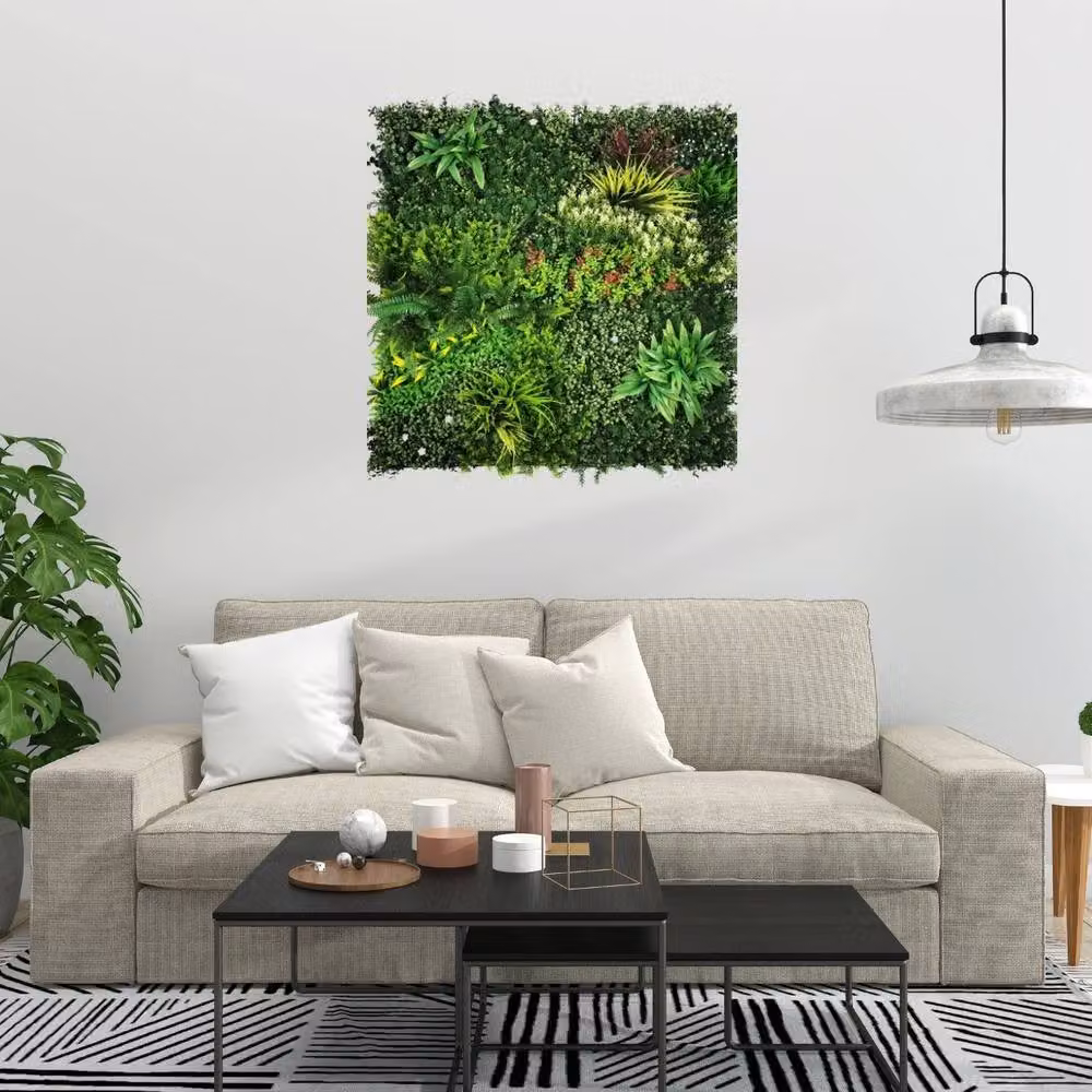 Ark Mat Lush Lonsdale Artificial Plant Wall Panel, Green, W: 100 cm, H: 100 cm – 9