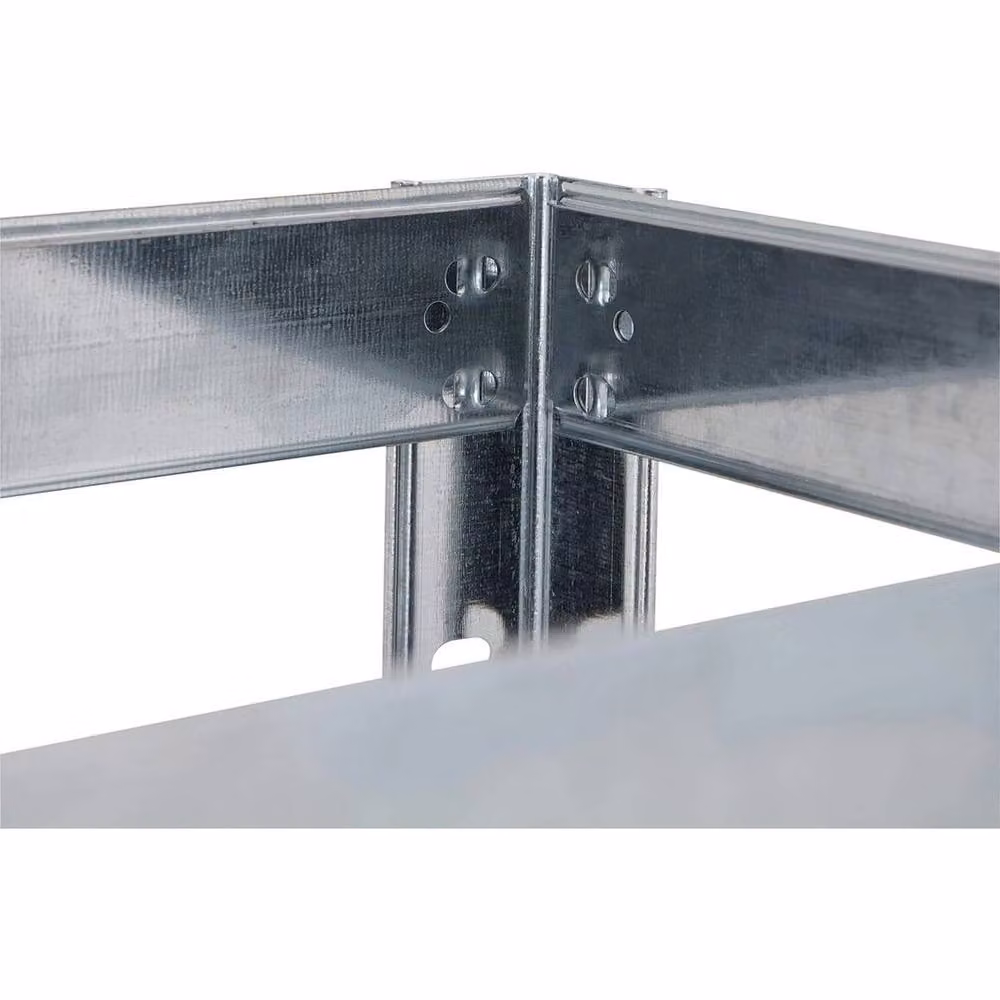 SPETLEK Heavy Duty Metal Galvanised Shelving Rack in Silver, W/D/H: 100 x 60 x 180 cm – 2