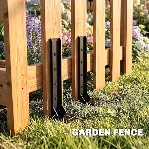 Outsunny 2 Pack Black Metal Fence Post Repair Kit, Height: 81 cm – 6