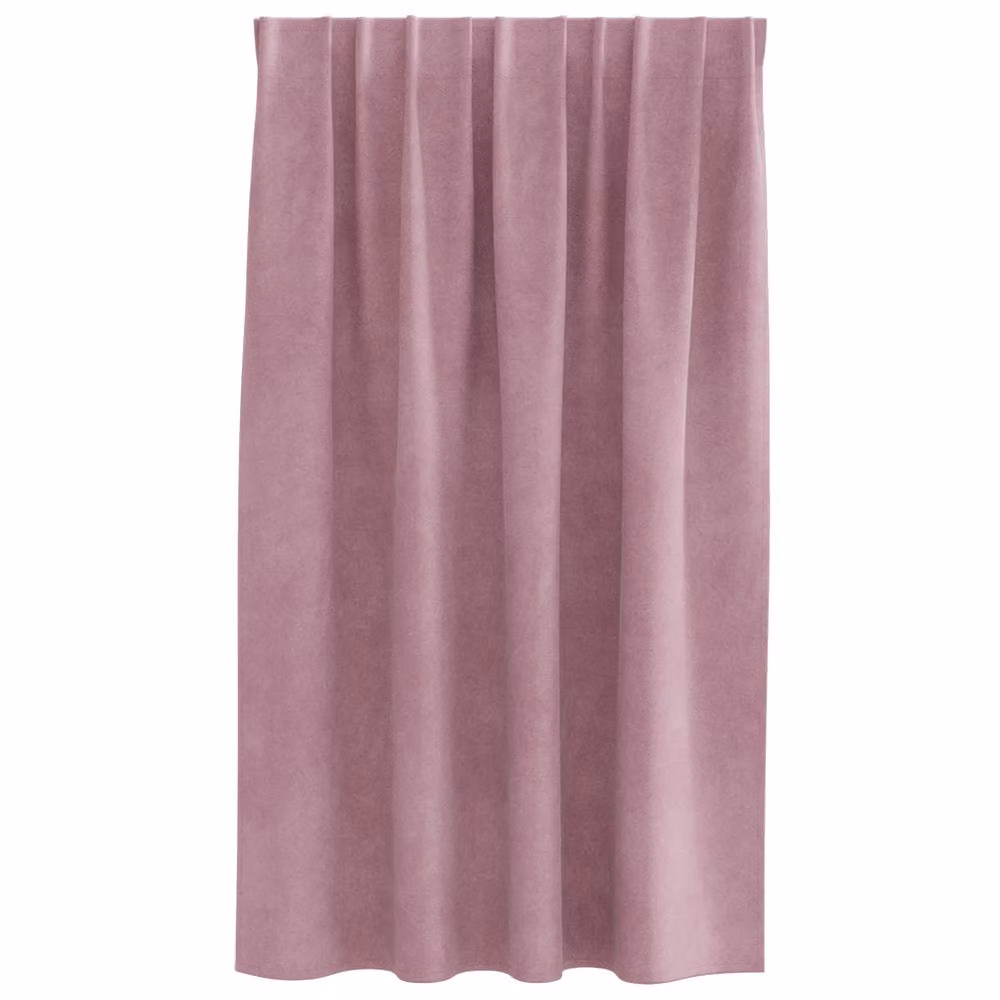 Berkfield Home Dark Pink Velvet Blackout Curtains, 2 Pack – 3