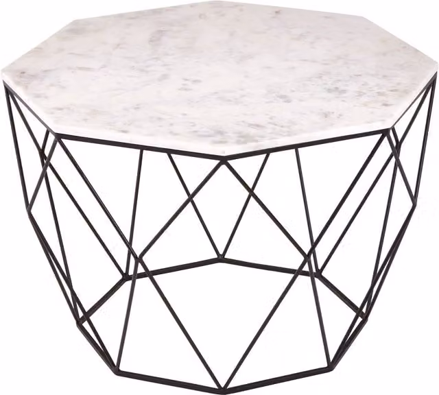 Orsina Shalimar Octagon Table in Black Marble
