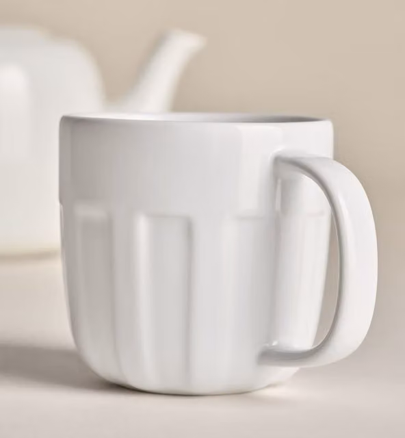 M&S x Kelly Hoppen White Textured Ceramic Mug