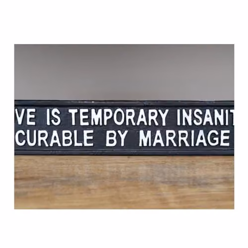Gifts Direct 2 U Black Metal Rectangular Wall Plaque with Typography for Wedding Decor – 2