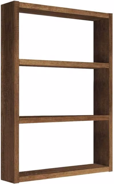 CALICOSY Emma 3-Shelf Wall Mounted Shelf, Brown, H 60.0 cm x W 43.2 cm x D 9.0 cm – 1