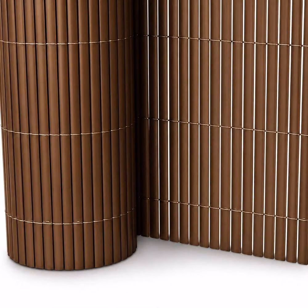 Oypla PVC Outdoor Garden Fencing Screen Roll, Brown, W: 1 m, L: 5 m – 2