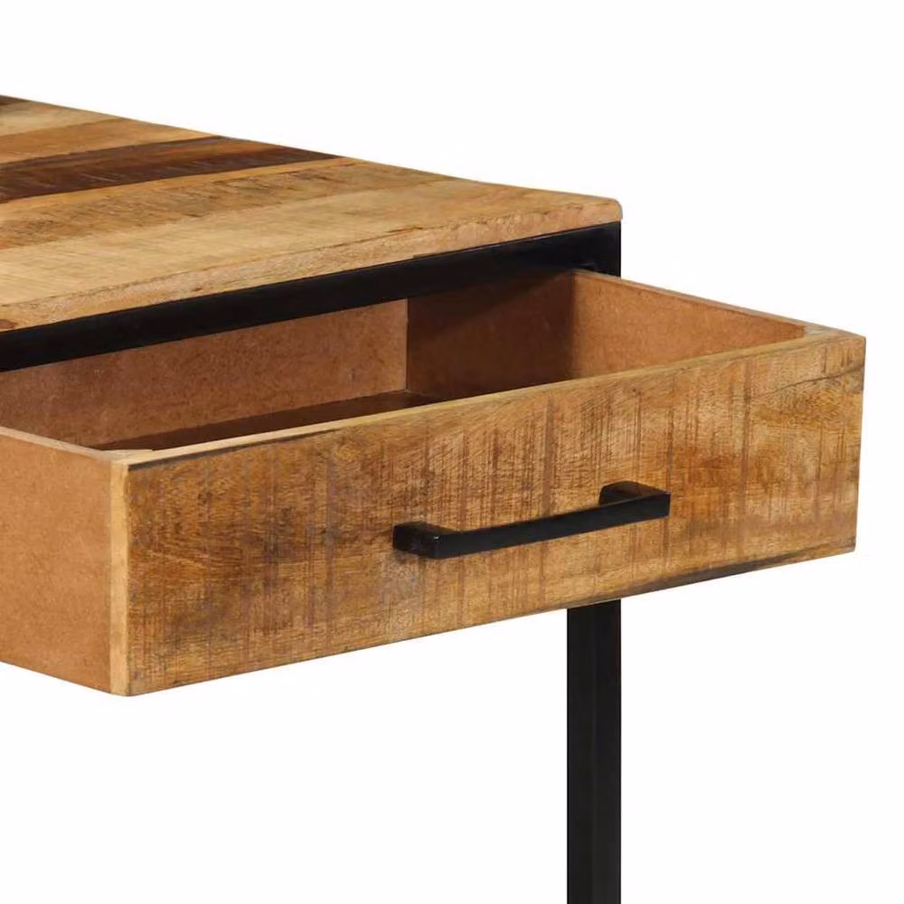 Berkfield Home Modern Mango Wood Console Table, Brown, W/D/H: 100 x 55 x 75 cm – 4