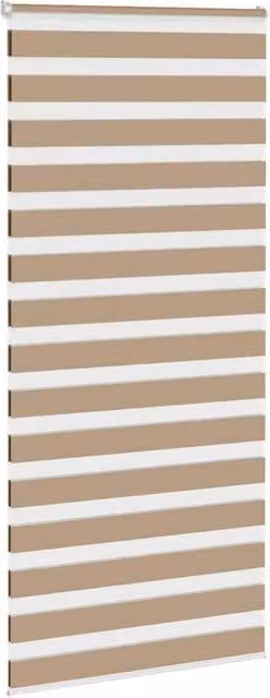 Berkfield Home Elegant Zebra Blind in Sand Brown, W: 100 cm, H: 230 cm