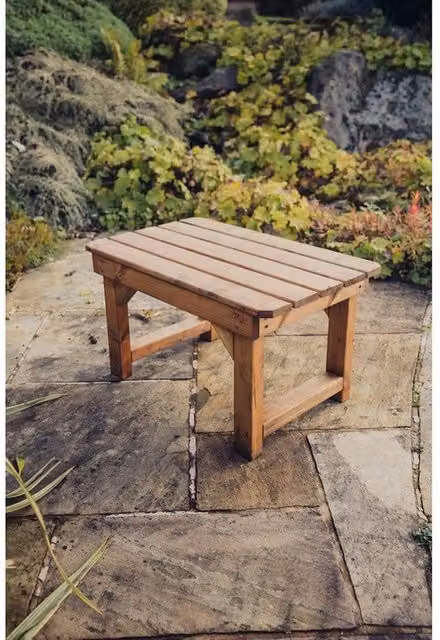 Churnet Valley Garden Furniture Ltd Valley Garden Coffee Table in Brown Pine Wood, W/D/H: 80 x 50 x 45 cm