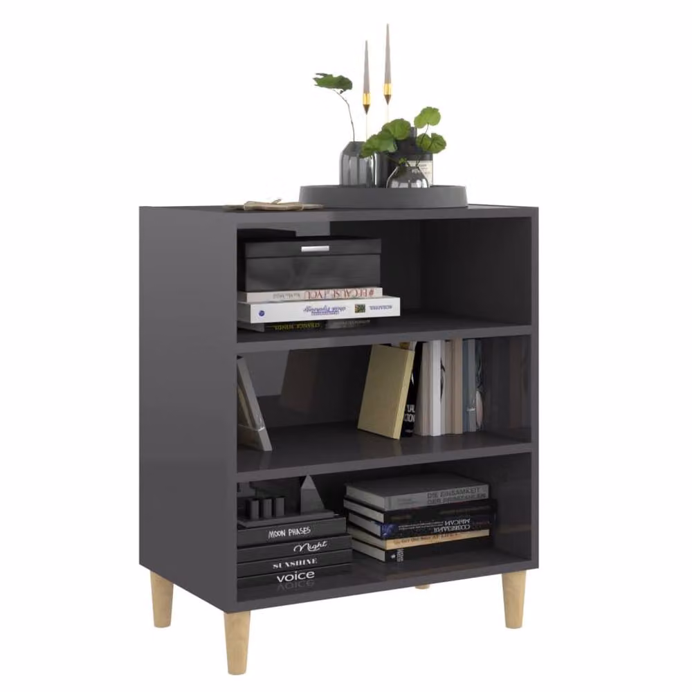 Berkfield Home High Gloss Grey Sideboard, W/D/H: 57 x 35 x 70 cm – 3