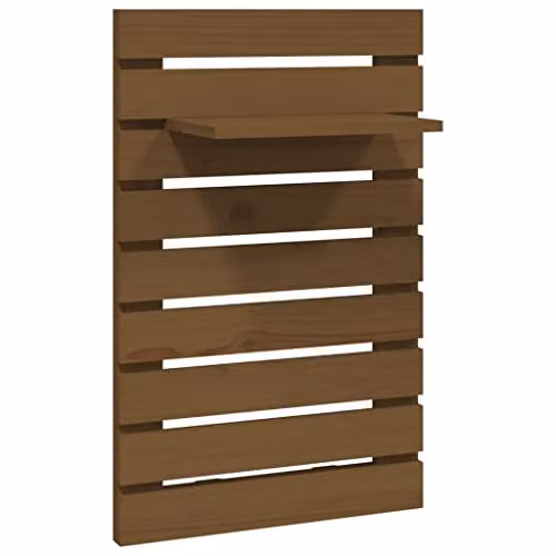 vidaXL Set of 2 Wall-Mounted Bedside Shelves in Brown Solid Pine Wood – 4