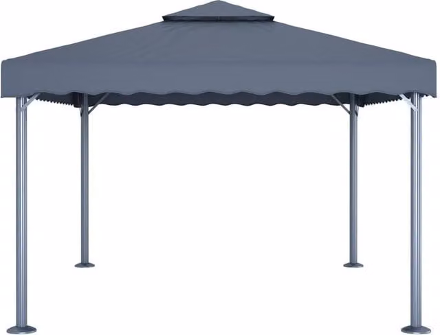 Berkfield Home Anthracite Aluminium Gazebo in Dark Grey W/D/H: 400 x 300 x 270 cm