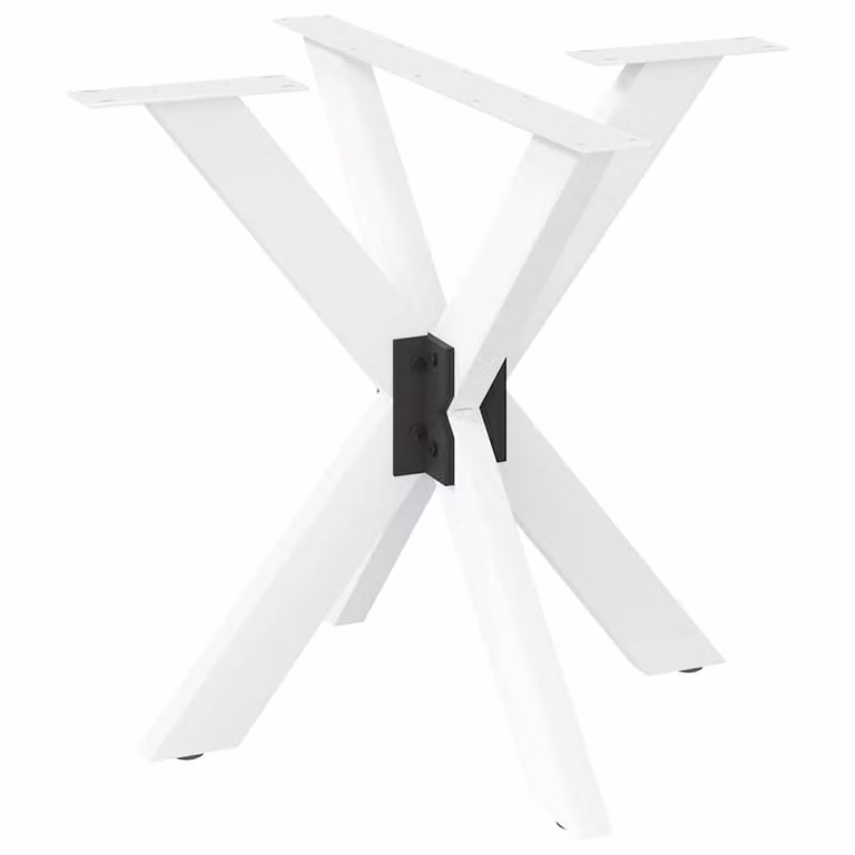 Berkfield Home Spider Shape Dining Table Leg in White Steel, W/D/H: 85 x 85 x 72-73 cm