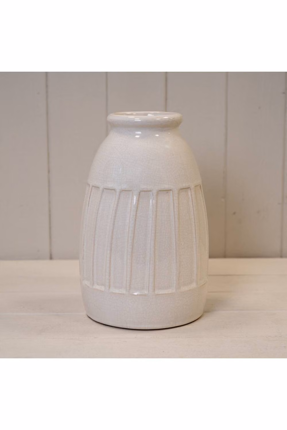 KDMD White Round Ceramic Tabletop Vase – 2