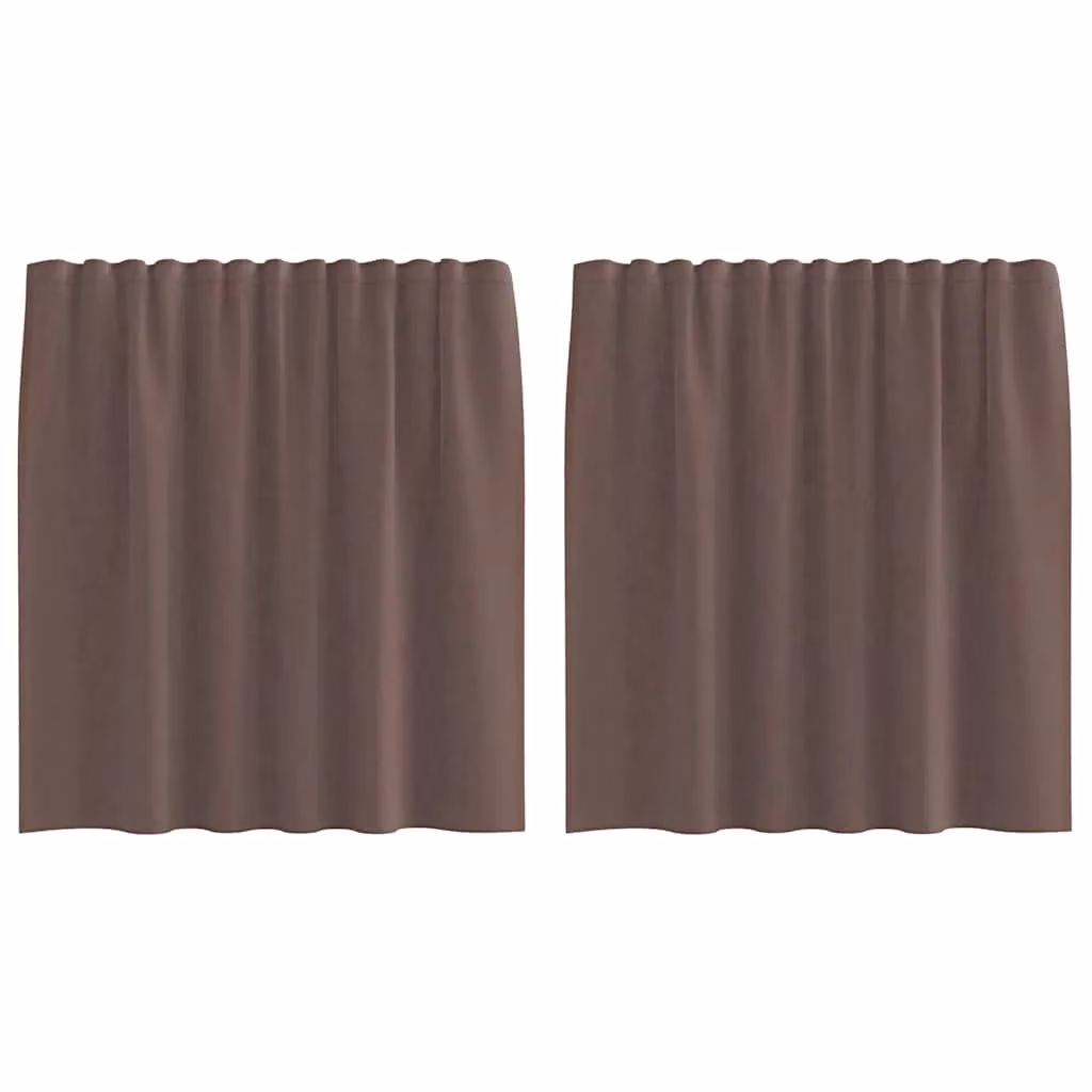 Berkfield Home Brown Voile Fabric Curtains with Rod Pockets, 2 Pack – 2