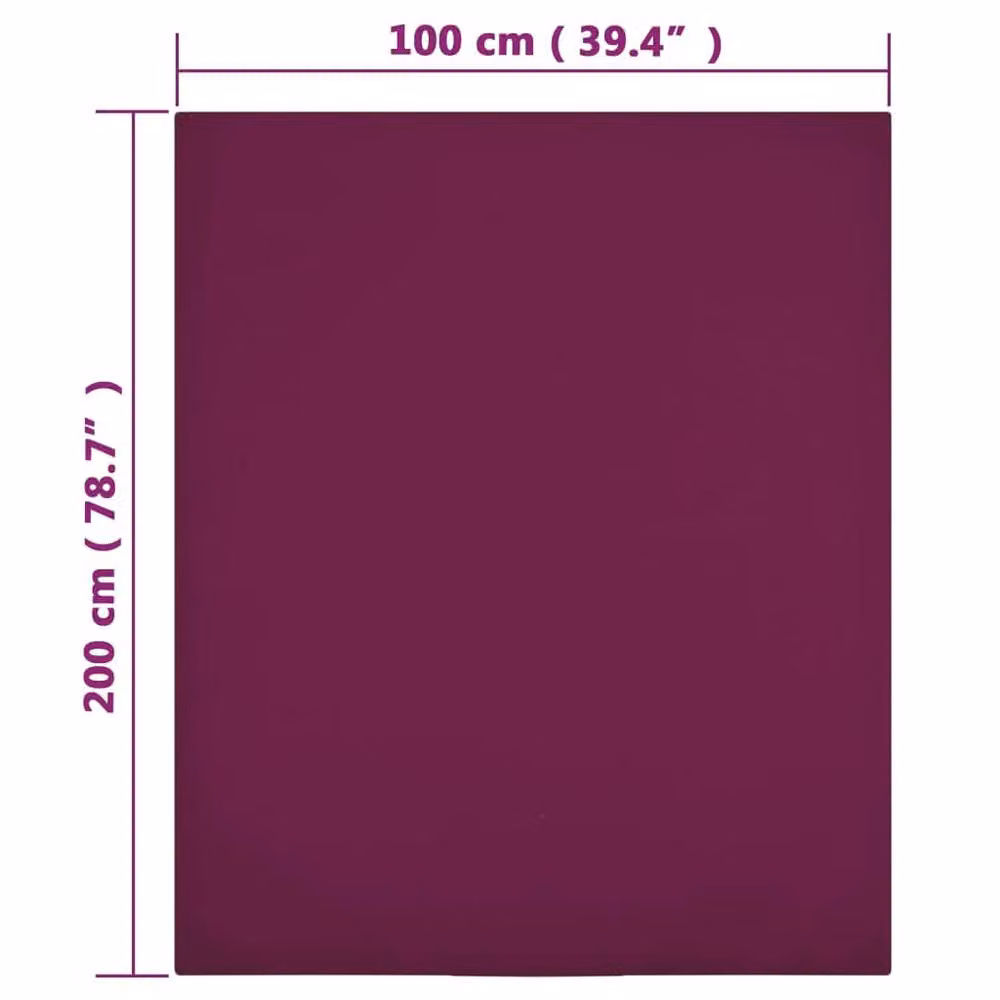 Berkfield Home 2-Piece Burgundy Cotton Jersey Fitted Sheets Set – 2