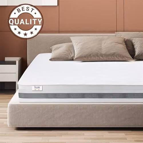 The White Stone Antibacterial Viscoelastic Foam Mattress in White, H 25 cm, W 90 cm, D 200 cm – 5