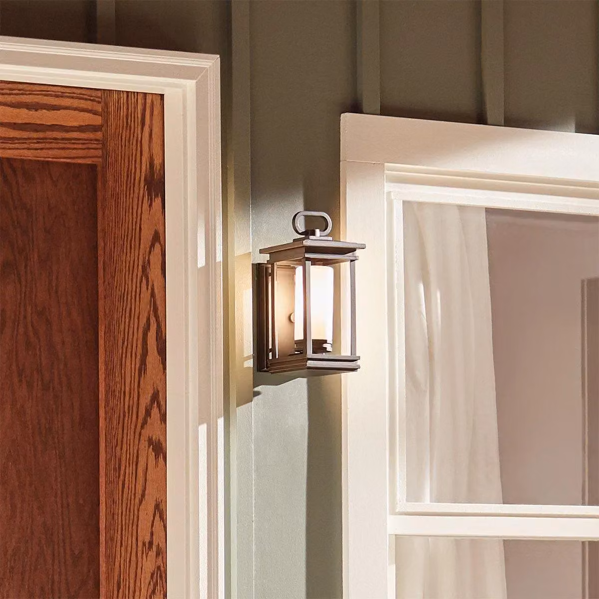 Netlighting South Hope Small Outdoor Wall Lantern in Bronze, IP44, E14 – 3