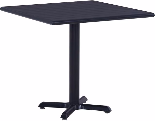 Berkfield Home Modern Garden Table in Black, W/D/H: 80 x 80 x 75 cm