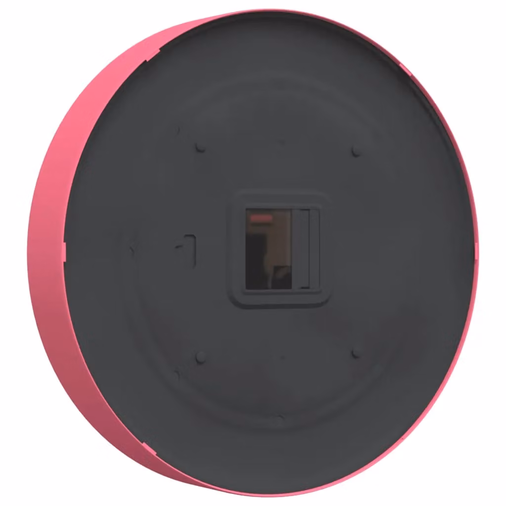 Berkfield Home Pink Round Silent Quartz Wall Clock, Diameter: 25.5 cm – 3