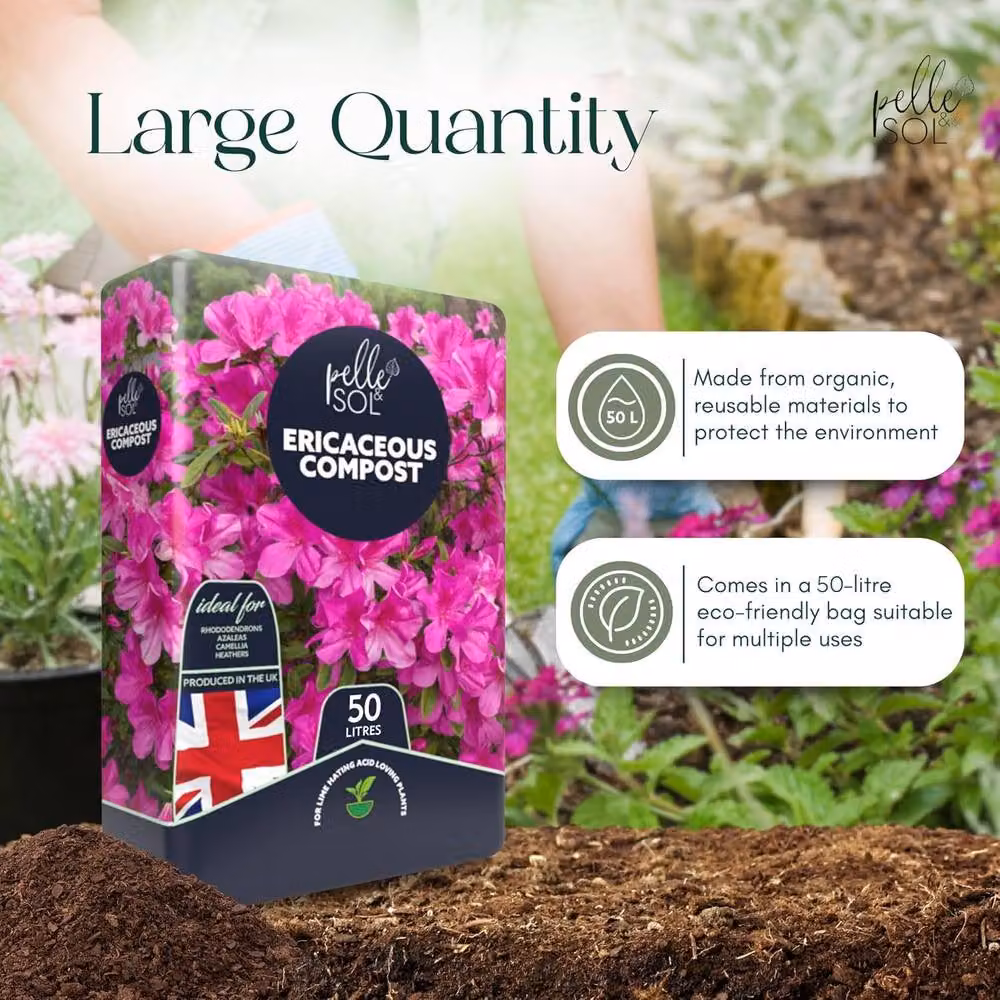 Pelle & Sol Ericaceous Potting Soil Peat Free Compost, 50 l – 2