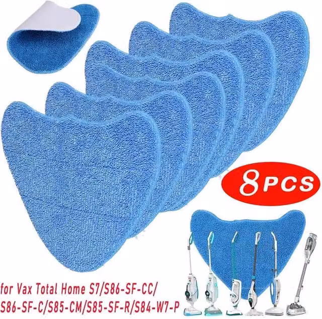 SPETLEK 8 Pack Blue Steam Mop Pads for Vax Steam Cleaner – 1