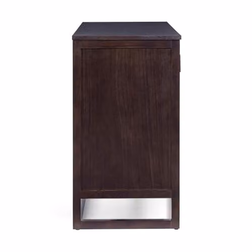 Teamson Home Hatteras Wooden Sideboard with 3 Drawers and 2 Rattan Inset Doors, Brown, W: 140 cm, D: 45.72 cm, H: 81.28 cm – 8