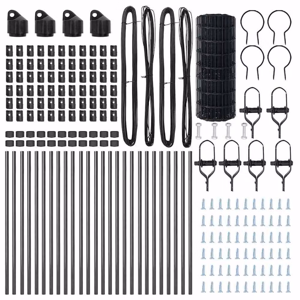 Berkfield Home Modern Euro Fence with 13 Posts, Galvanised Steel, Grey, 0.6 x 50 m – 5