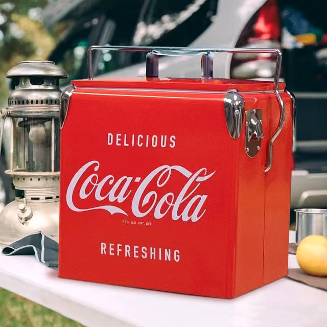Koolatron Red Retro Ice Chest Cooler 13 l