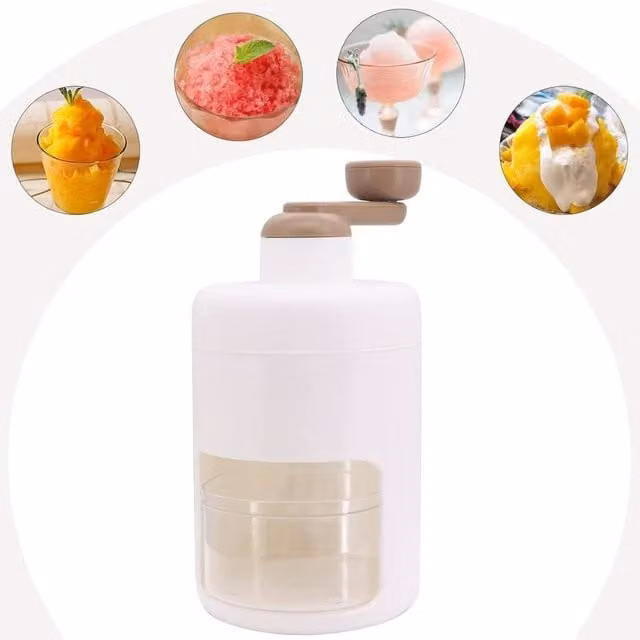 NESTLUNE Manual Ice Crusher and Ice Chipper with Hand Crank in White – 1