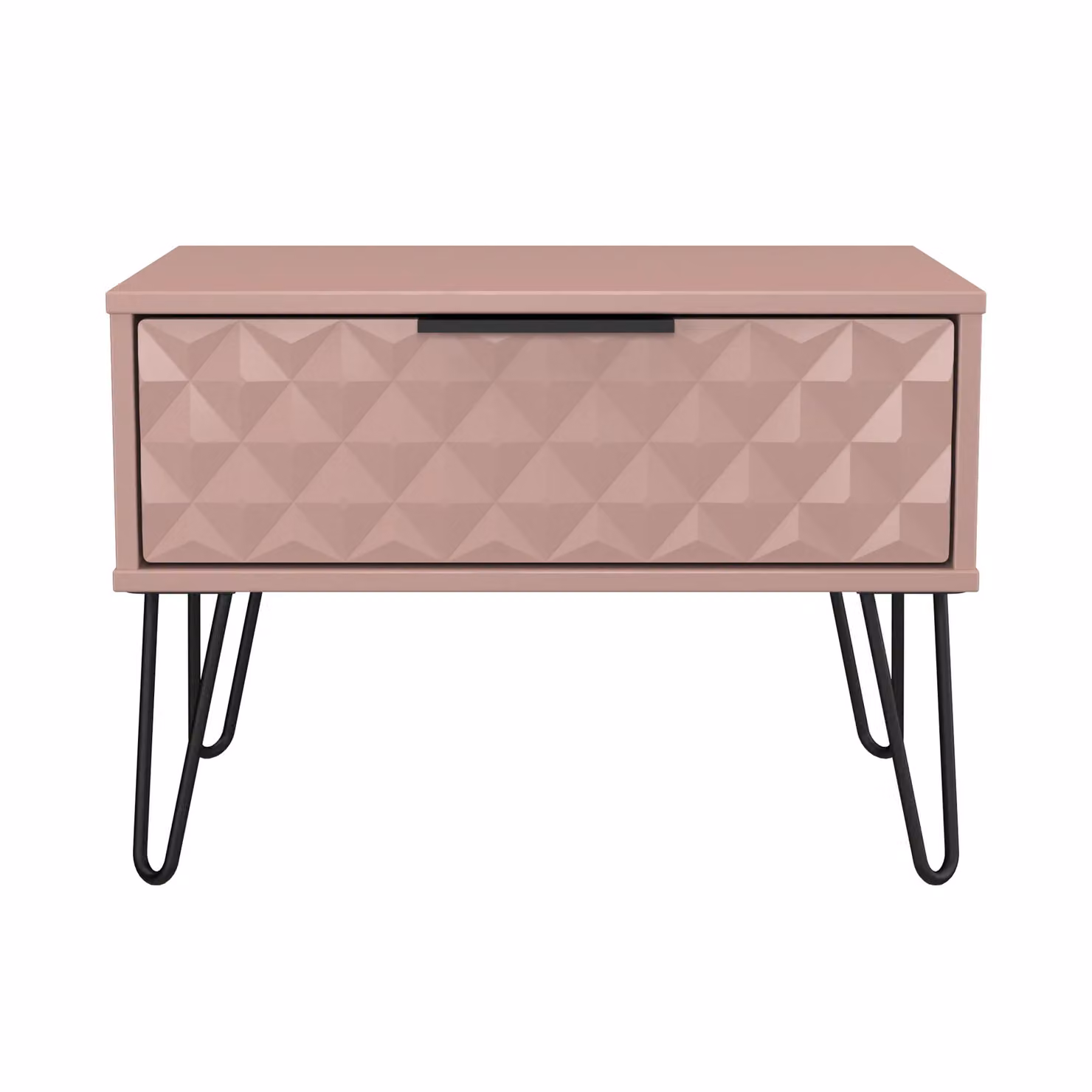 2 U Islay Ready Assembled Wide Side Table with 1 Drawer in Dusty Pink – 2