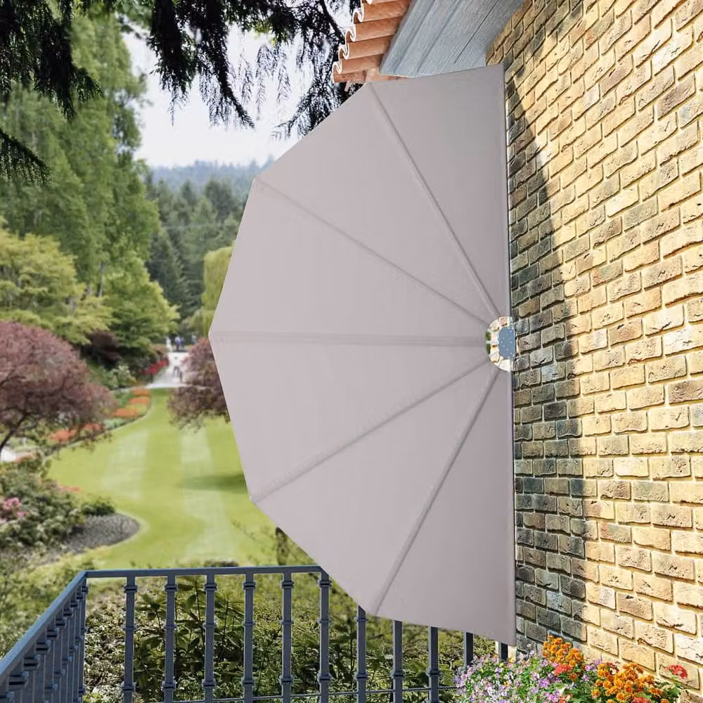 Berkfield Home Collapsible Terrace Side Awning in Beige, Width: 160 cm – 3
