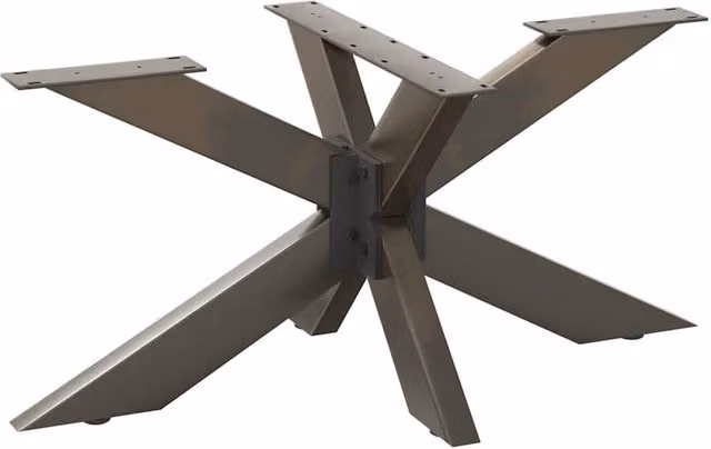 Berkfield Home Spider Shape Coffee Table Legs in Matt Black Steel, W: 98 cm, D: 58 cm, H: 42-43 cm – 1
