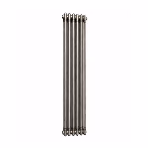Lux Heat Vertical 3 Column Traditional Radiator in Silver Grey Bare Metal Lacquer, H 150 cm x W 29 cm – 2