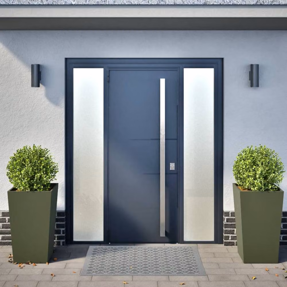 Berkfield Home Steel Garden Planter Tubs, Olive Green, 2 Pack, W/D/H: 45 x 45 x 75 cm – 3