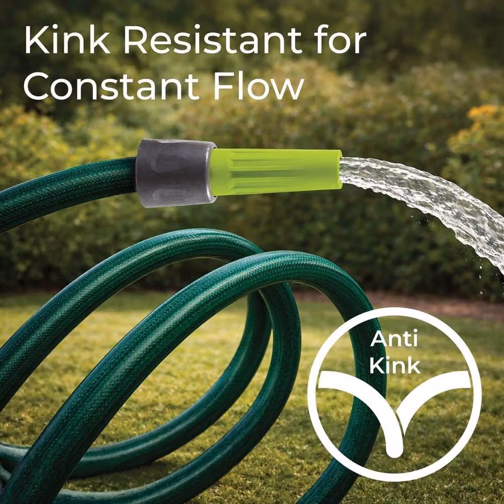 NESTLUNE Reinforced Garden Hose Pipe Kit with Tap Connector and Sprinkler, Green, 30m – 4