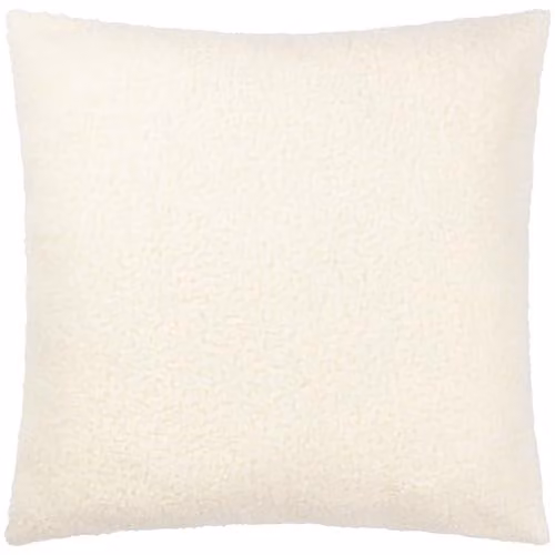Riva Home Square Boucle Cotton Cushion in Beige and White, W/D/H: 55 x 55 x 55 cm