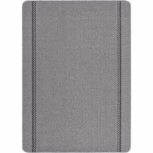 THE RUGS Machine Washable Bordered Area Rug in Silver Grey, W: 190 cm, D: 133 cm