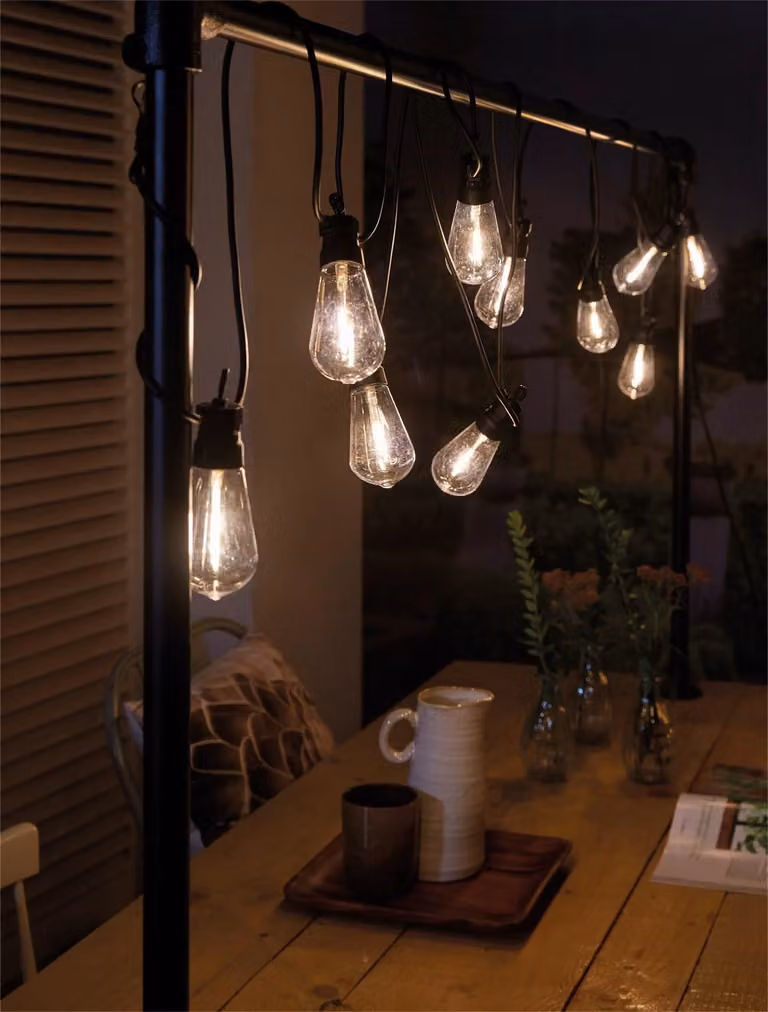 Luxform Tacoma Solar LED Garden Lights with Dusk Sensor, 2 Pack, Black and Stainless Steel