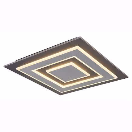 Netlighting Globo Lighting LED Ceiling Panel Light in Grey, 40 W, 840 lm, Warm White, W/D/H: 48 x 48 x 5.2 cm