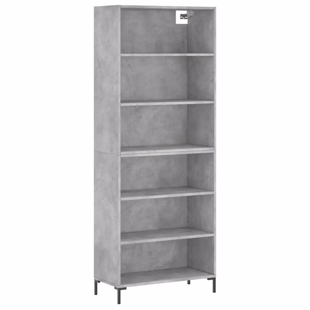 Berkfield Home Modern Highboard in Concrete Grey, W: 69.5 cm, D: 32.5 cm, H: 180 cm – 2