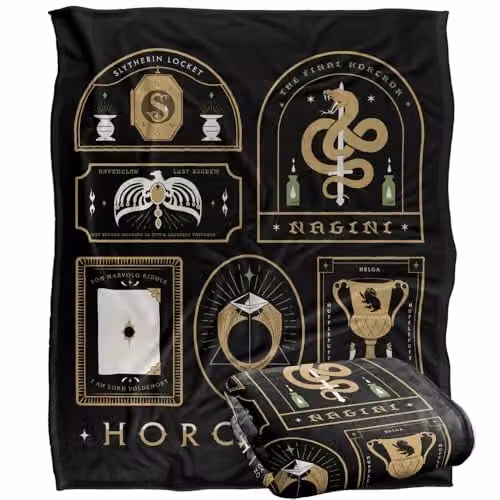 LOGOVISION Harry Potter Horcrux Field Guide Super Soft Fleece Throw Blanket, Multicolour, W: 152.4 cm x D: 127 cm
